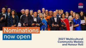 Nominations are now open for the 2027 Multicultural Community Medals and Honour Roll